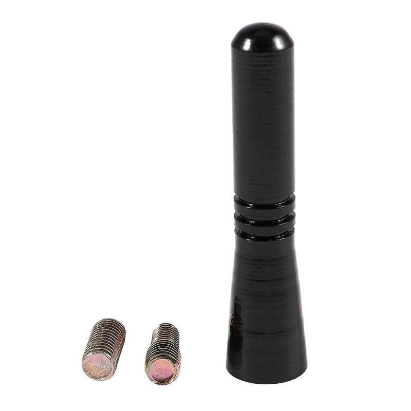 Universal Top Roof Short Whip Screw Antenna Extension Compatible Car Radio (Black)