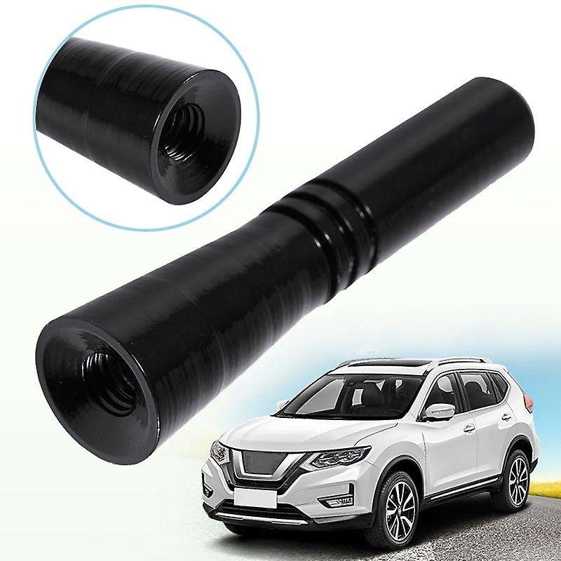 Universal Top Roof Short Whip Screw Antenna Extension Compatible Car Radio (Black)