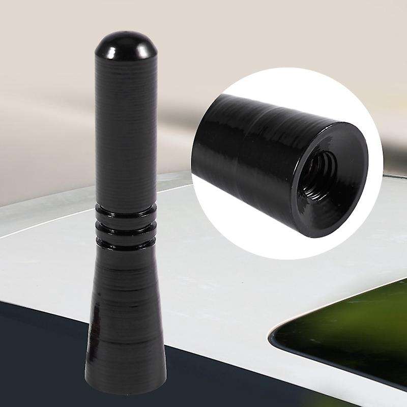 Universal Top Roof Short Whip Screw Antenna Extension Compatible Car Radio (Black)