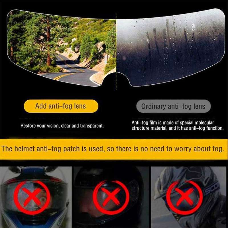 Universal Type Motorcycle Helmet Anti-Rain Anti-Fog Film Electric Car Half-Helmet Anti-Fog Lens Patc