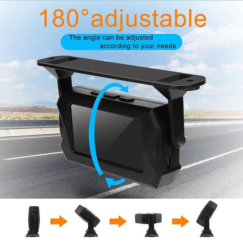 Universal TPMS Wireless Tire Pressure Monitoring System Solar Power LCD Display 6 External Sensor fo