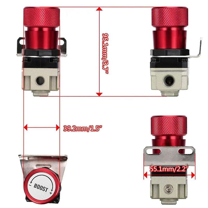 Universal Turbo Manual Boost Controller with Gauge 1-150 PSI SR20DET Red