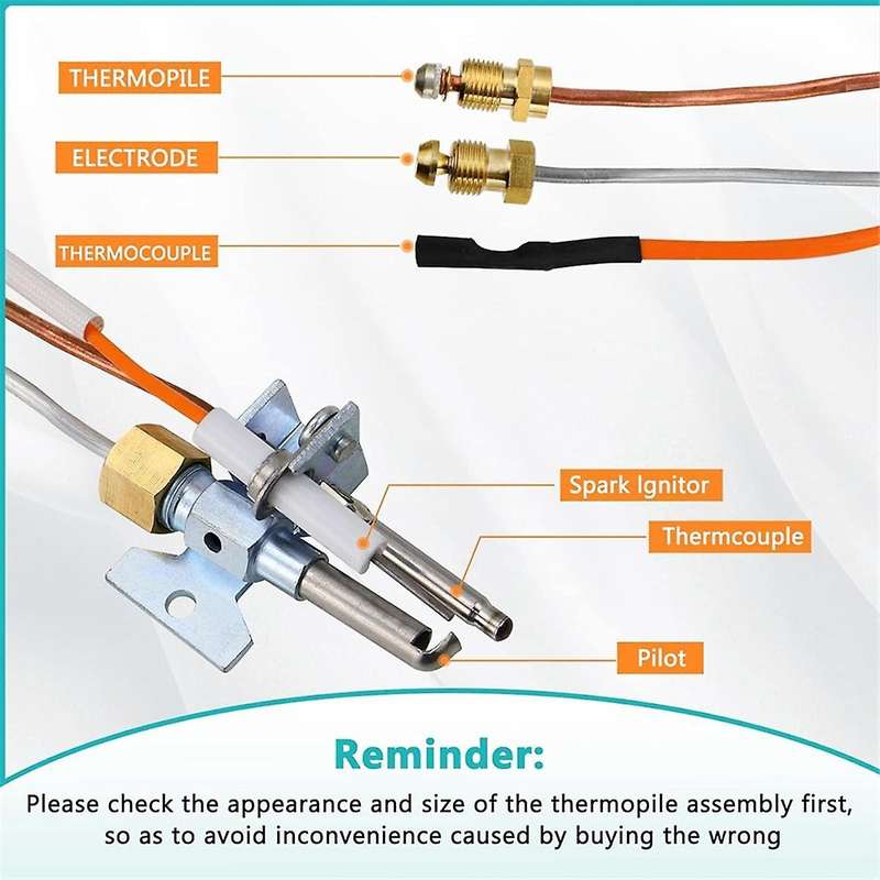 Universal Upgraded Sp20075 Sp20305a Pilot and Igniter Assembly Replacement Kit for Natural Gas Wate
