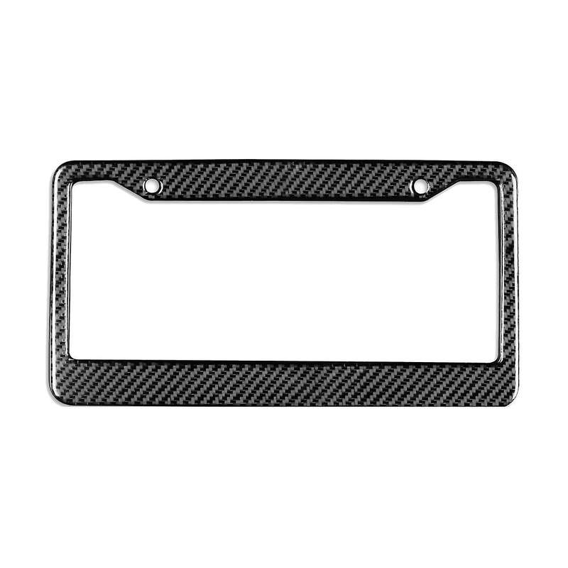 Universal US CA Standard Size Carbon Fiber Car License Plate Frame Cover Holder Auto Accessory TAG C