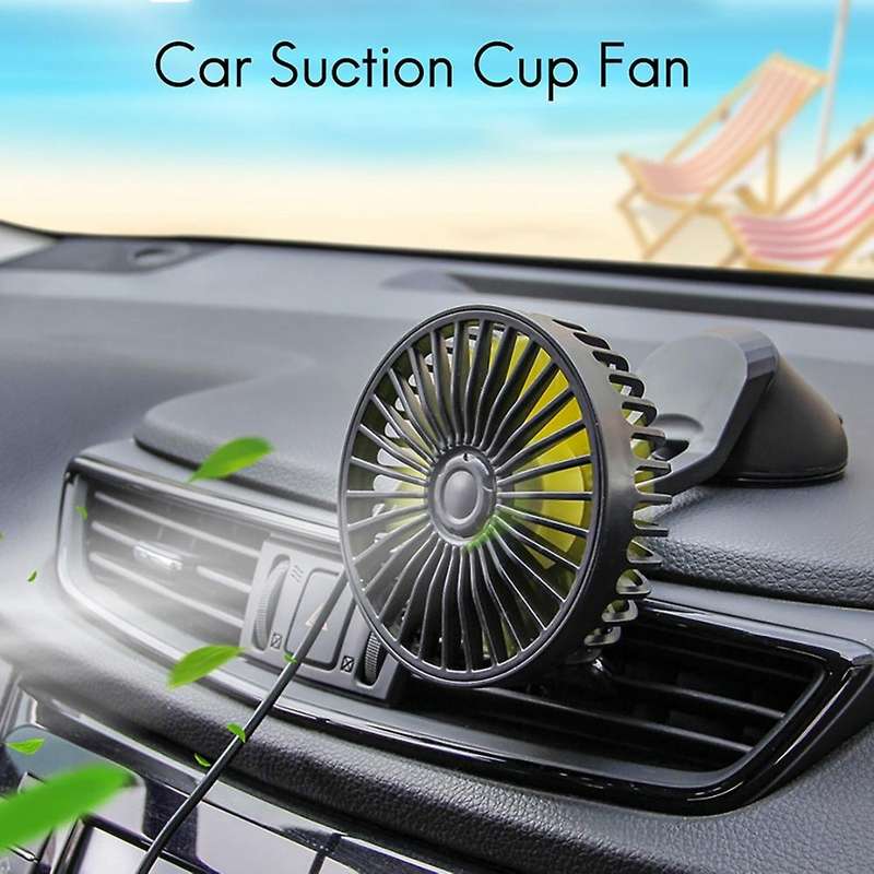 Universal Wind Three Speed Control Usb Car Fan Usb Car Fan Suction Cup Car Back Single Head Car Fan