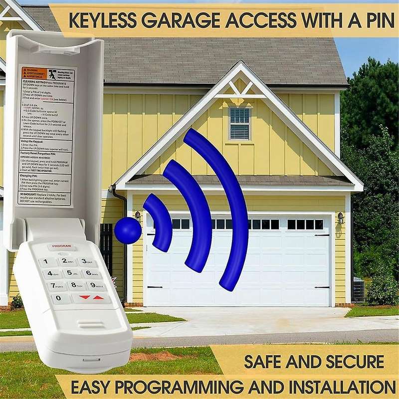 Universal Wireless Garage Door Opener Keypad -r for Genie Overhead Linear