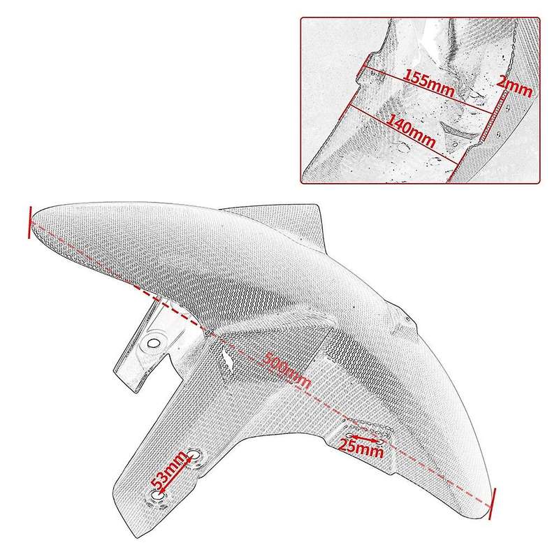 Unpainted for MT09 2013-2020 Tracer 900 2015-2019 Motorcycle Front Splash Guard Protector Mudguard