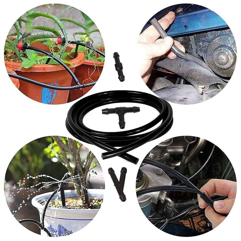 Universal Windshield Washer Nozzle Fluid Hose Kit with Hose Connectors for Of Car Washer (6m + 15pc