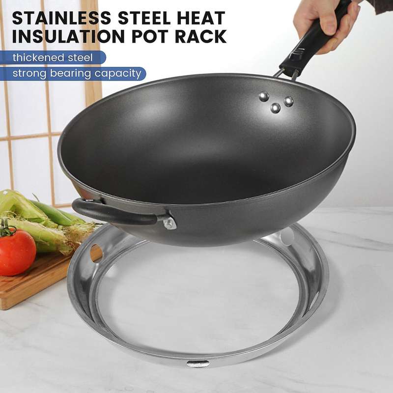 Universal Wok Pan Support Rack Stand Wok Ring/metallic Round Bottom Universal Size for Stove Fry Pa