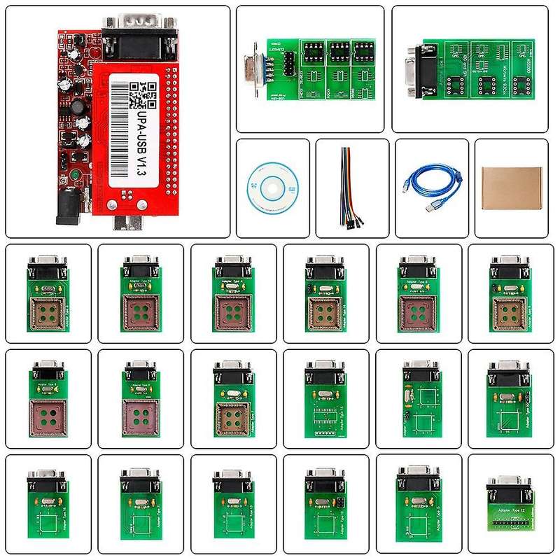 UPA USB V1.3 Programmer with Full Adaptors UPA USB Programmer UPA-USB ECU Chip Tuning OBD2 Diagnosti