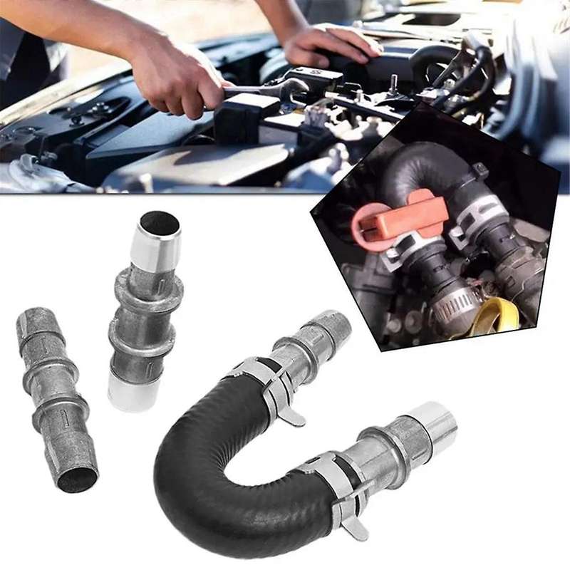 Upgrade Aluminum Engine Heater Core Bypass Hose Kit U-tube Hose for 626-001