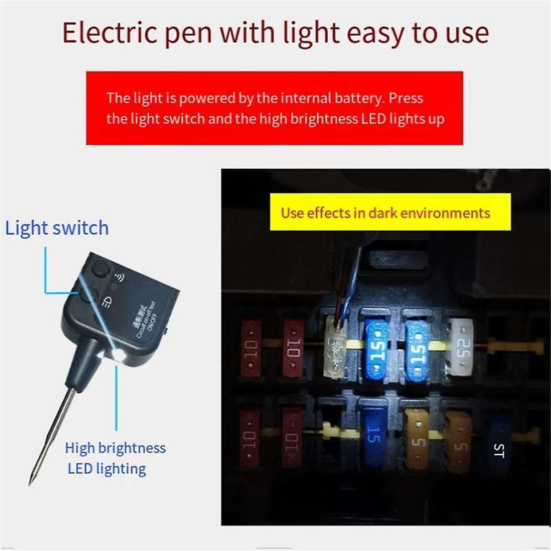 Upgrade Auto Circuit Tester DC 0-36V Vehicle Pulse Sensor Signal LED Light Testing Pen Probe Car Pow