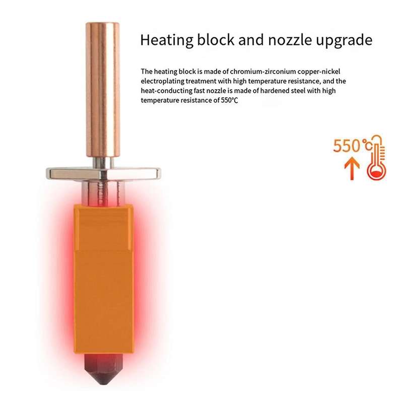 Upgrade Hotend for Bambu Carbon Lab X1 & P1P & P1s Thermistor Heating Rod CHT Extruder Hotend Heatin