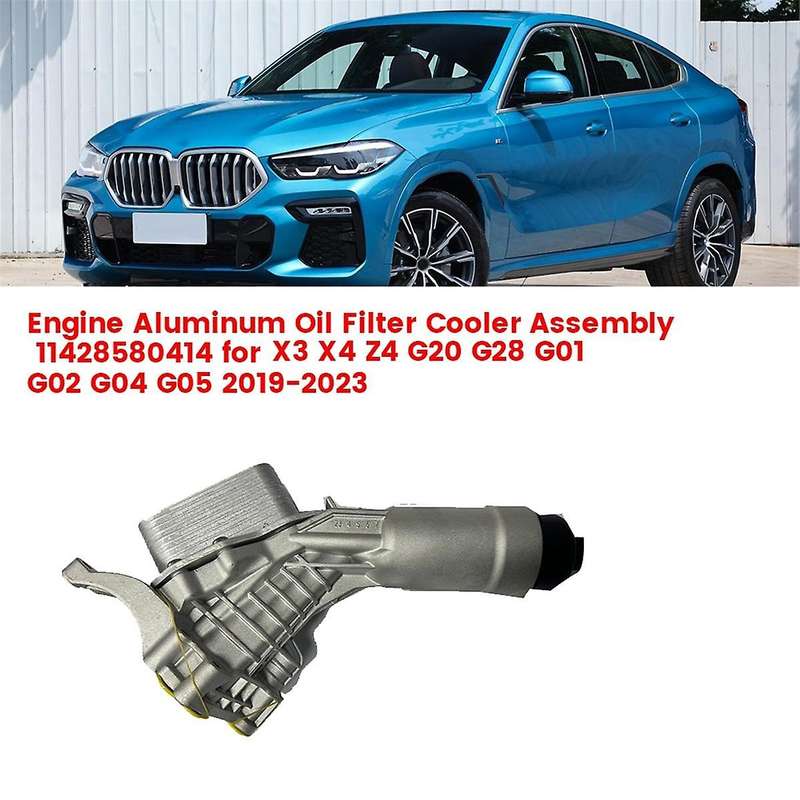 Upgrade Alumunim Engine Oil Filter Cooler Assembly 11428580414 for X3 X4 G20 G28 G01 G02 G04 G05 19-