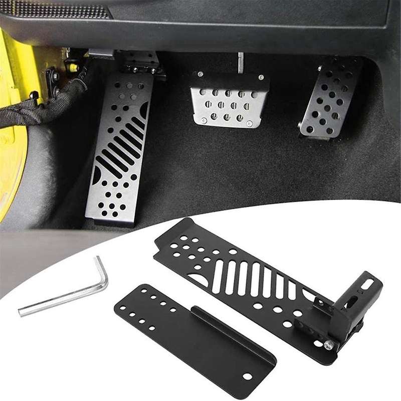 Upgraded Car Brake Pedal Left Side Footrest Kick Panel for JL JLU 2018 - 2022 JT 2020