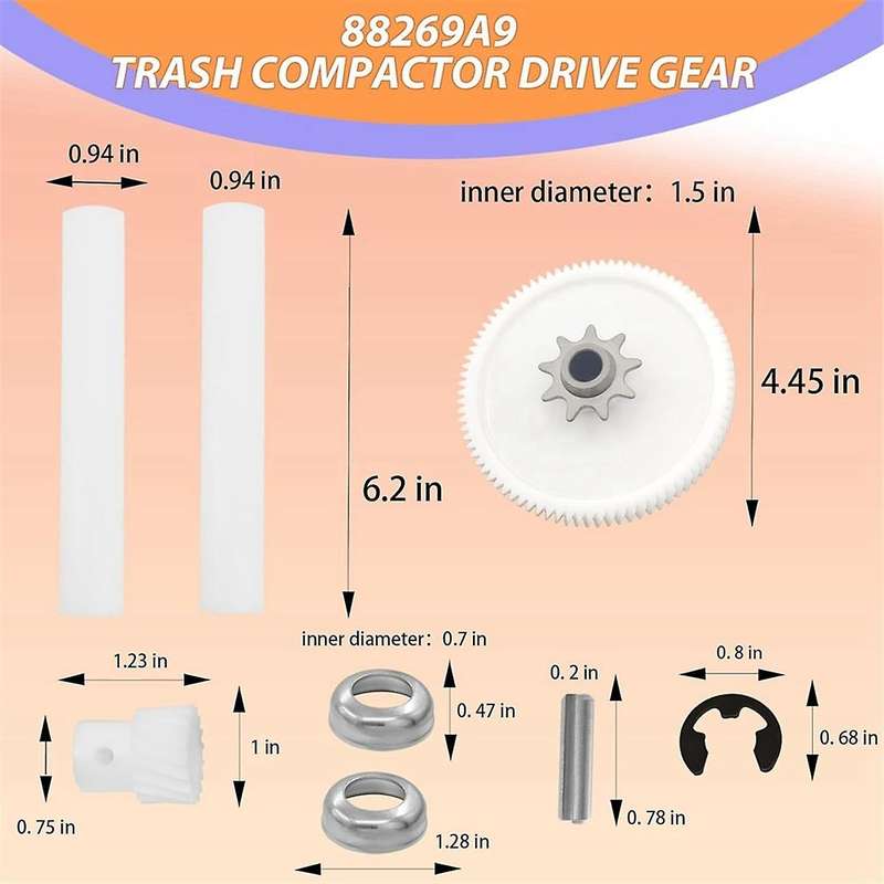 Upgraded 882699 for Drive Gear Kit Replacement 41001084 777124 Ps398589 W10451279