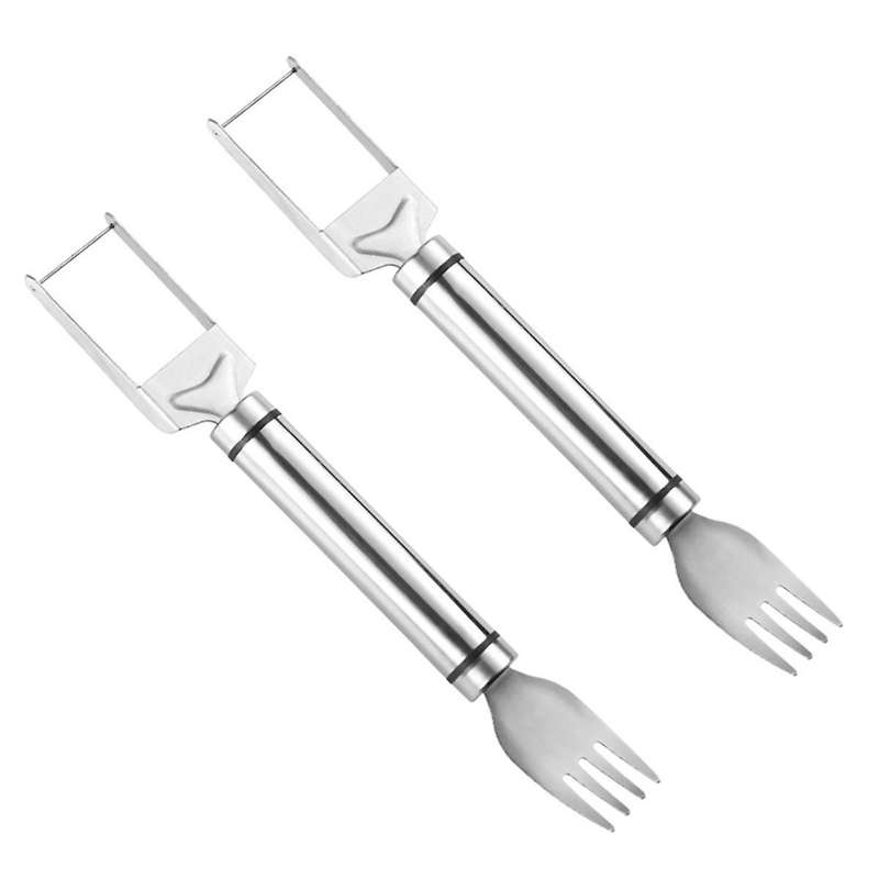 Upgraded 2-In-1 Stainless Steel Fruit Cutter,New Watermelon Fork Slicer Cutter Slicer Tool