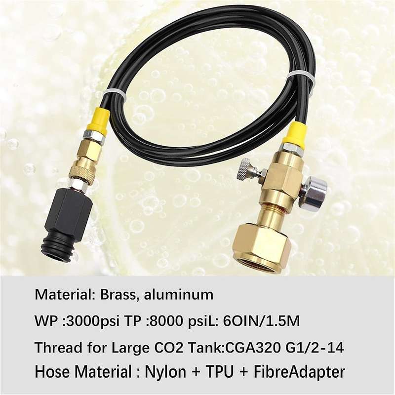 Upgraded CGA320 Co2 Tank Adapter Connects Directly to the Machine, Adapter for TR21-4 Water Machine