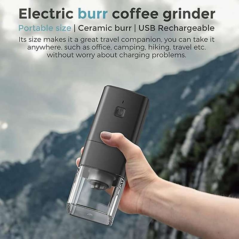 Upgraded Portable Coffee Grinder -Small Electric Coffee Bean Grinder 1300MAh Rechargeable Espresso G