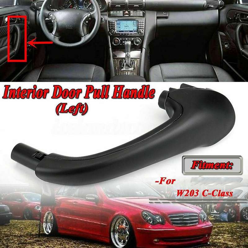 Upgraded Interior Door Handle for - C Class W203 (2003-2007) ,Driver Side Inner Door Pull Handle (Bl