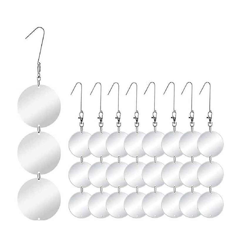 Upgraded Mirror Reflective Bird Repellent Upgraded Bird Scare Discs Set Highly Reflective Double-Sid