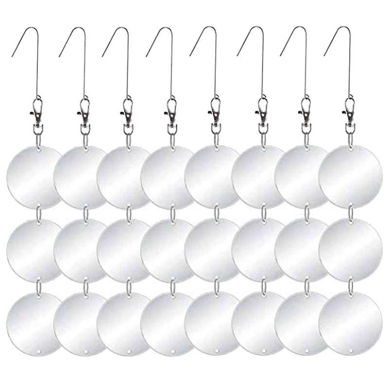 Upgraded Mirror Reflective Bird Repellent Upgraded Bird Scare Discs Set Highly Reflective Double-Sid