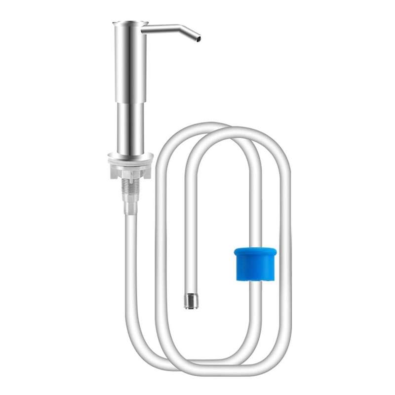 Upgraded Soap Dispenser for Kitchen Sink Brushed Nickel, Stainless Steel Countertop Pump, Built In S