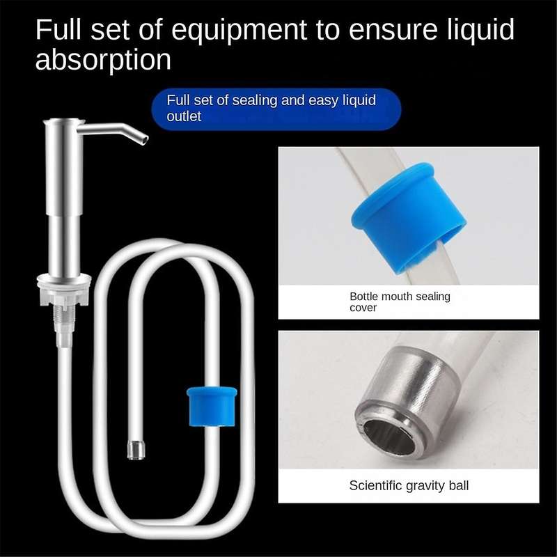 Upgraded Soap Dispenser for Kitchen Sink Brushed Nickel, Stainless Steel Countertop Pump, Built In S