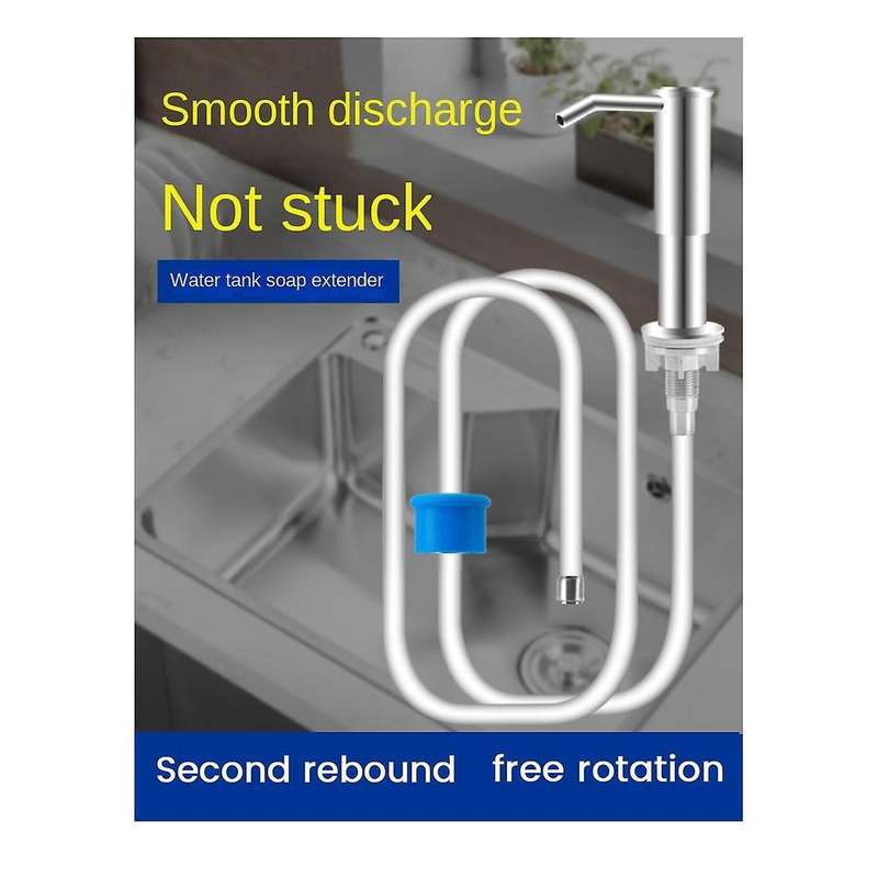 Upgraded Soap Dispenser for Kitchen Sink Brushed Nickel, Stainless Steel Countertop Pump, Built In S