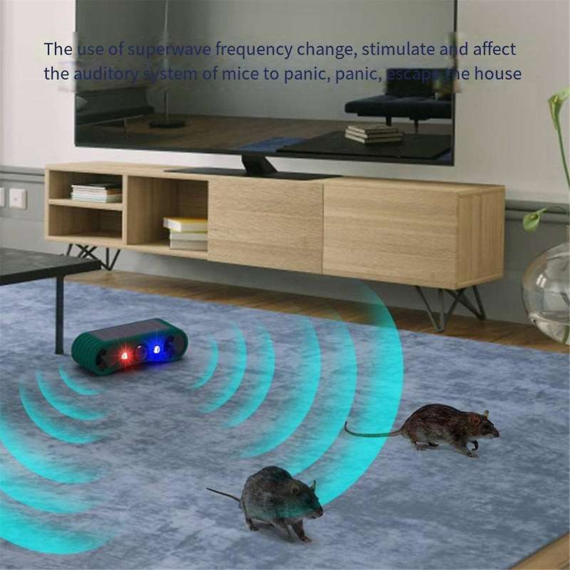 Upgraded Solar Alarm Animal Repeller Infrared Sensor Sound and Light Alarm to Scare Wild Boars and E