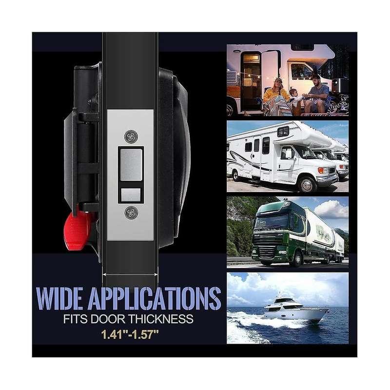 Upgraded RV Door Lock Keyless Entry, RV Lock with Key and Remote for Travel Trailer , Fit 2.75x3.75