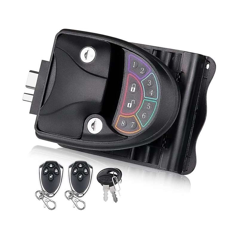 Upgraded RV Door Lock Keyless Entry, RV Lock with Key and Remote for Travel Trailer , Fit 2.75x3.75