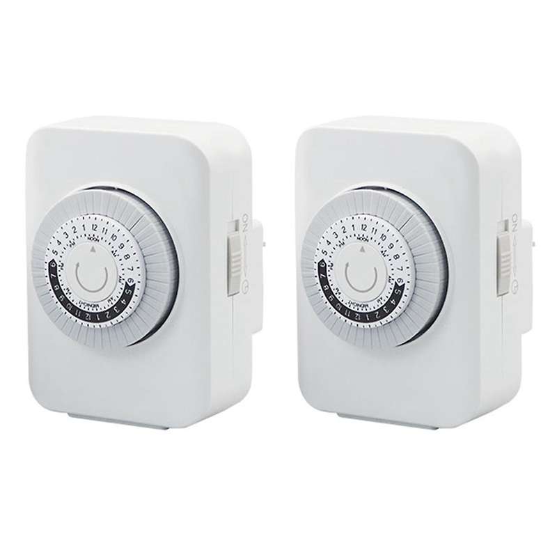 Us Plug, 24-hour Cycle Plug-in Mechanical , Programmable Timer for Electrical Outlets, 30-minute In