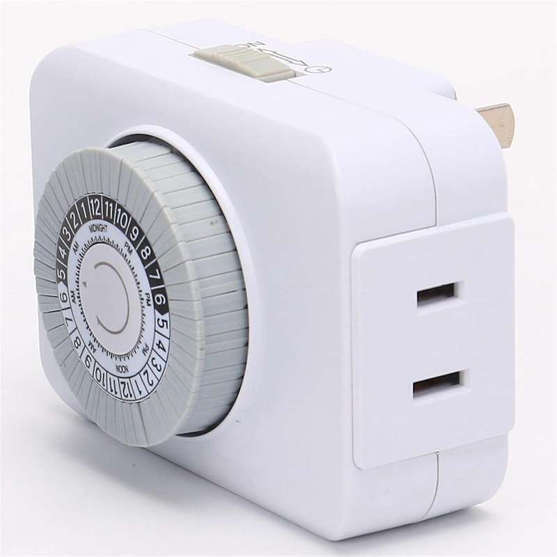 Us Plug, 24-hour Cycle Plug-in Mechanical , Programmable Timer for Electrical Outlets, 30-minute In