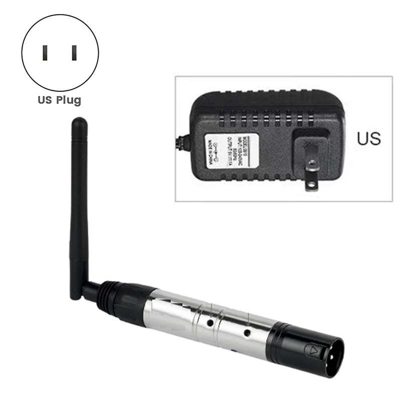 US Plug Wireless Dmx512 Transmitter 2.4G Antenna Transmitter Dmx512 Signal Transmission Control Tran