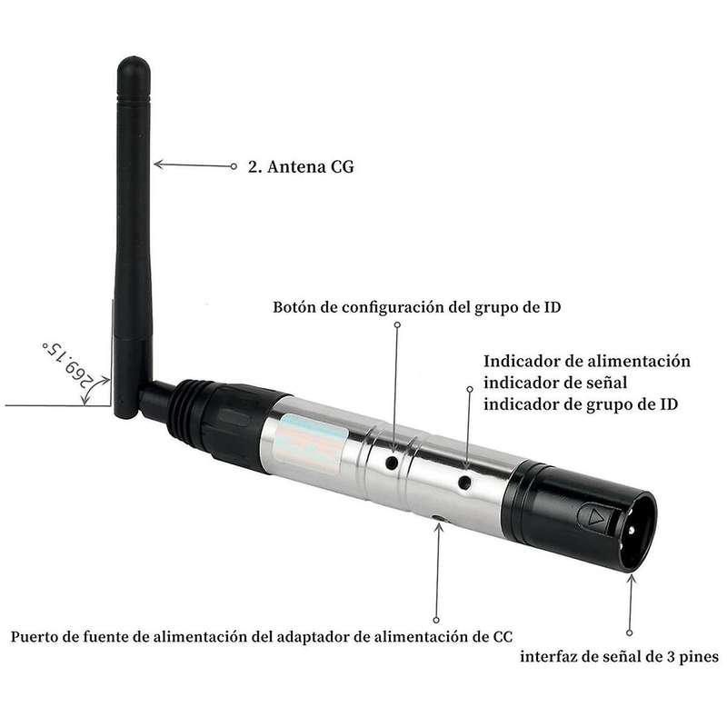US Plug Wireless Dmx512 Transmitter 2.4G Antenna Transmitter Dmx512 Signal Transmission Control Tran