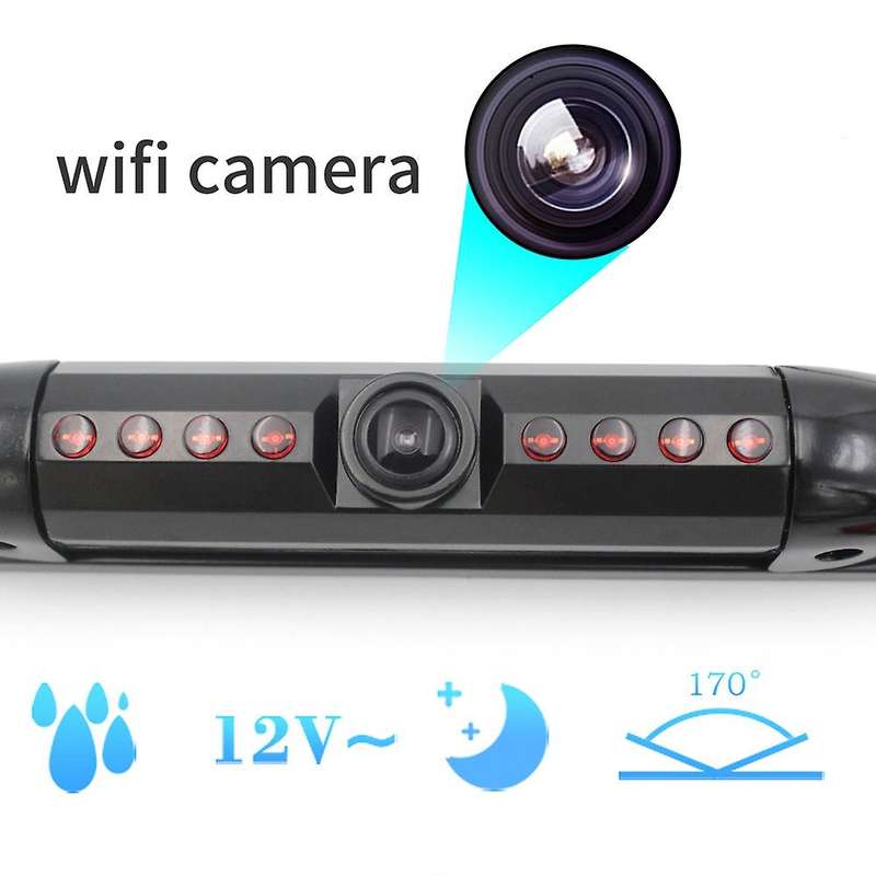 US Car Wifi License Plate Frame Wireless Rear View Camera 8 IR Night Vision Reverse Backup Camera Li