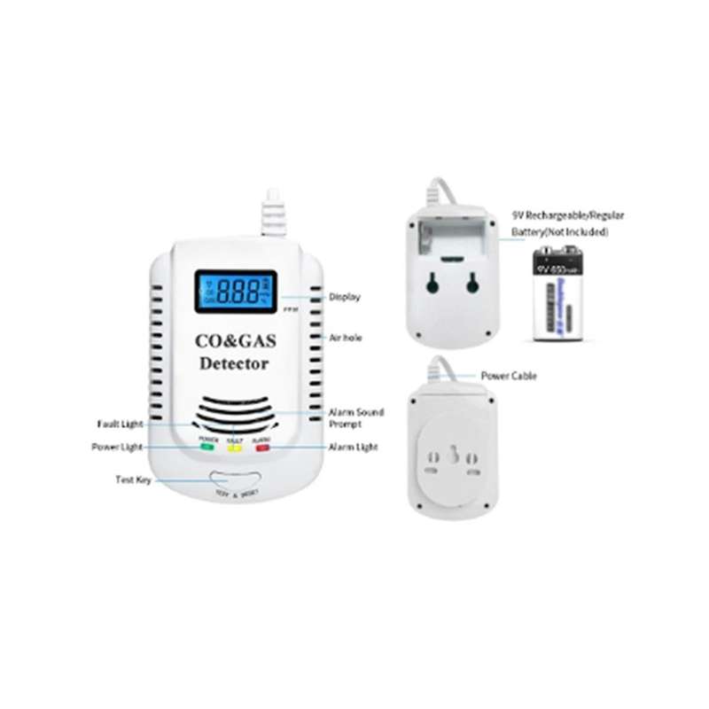 Us Plug,carbon Monoxide Detector,gas Leak Warning Siren,gas Sensor Methane,propane,co Alarm