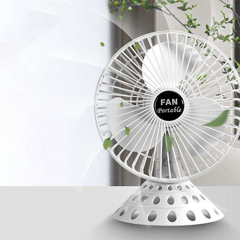 USB Big Head Electric Fan Household Portable Charging Small Fan Desktop Office Desk Silent Fan A