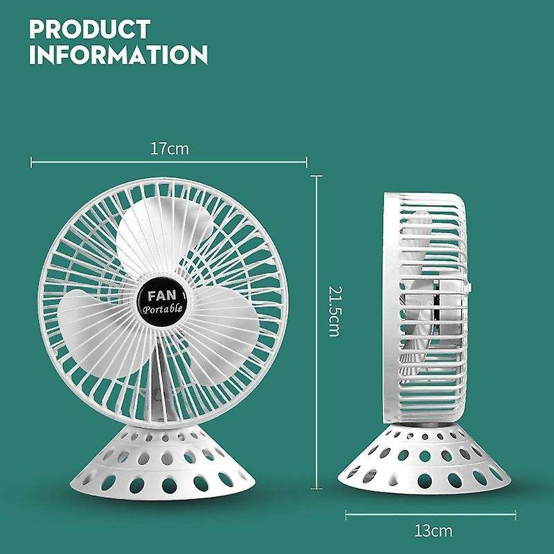 USB Big Head Electric Fan Household Portable Charging Small Fan Desktop Office Desk Silent Fan A