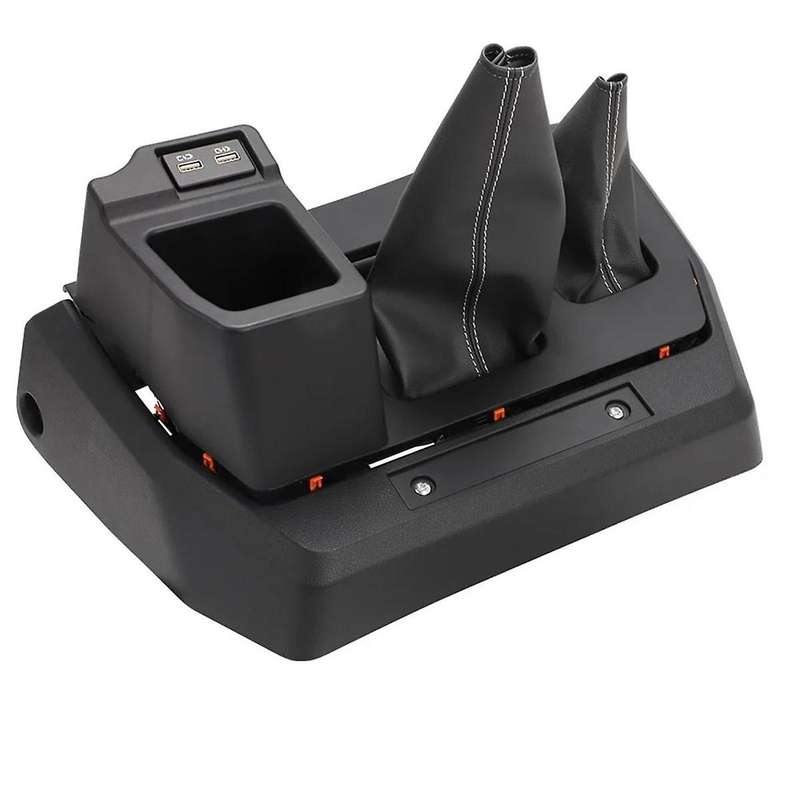 Usb Charger Centre Console Box Organizer Shift Gear Leather Boot for Land Cruiser Lc70 Lc76 Lc79 Fj