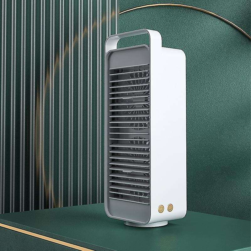 USB Double Blade Rotating Fan USB Rechargeable Fan Portable Cooling Fan Desktop Air Cooler for Offic