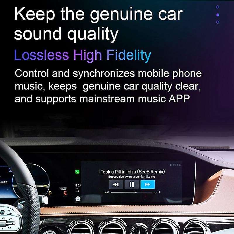 USB Dongle for CarPlay Dongle Adapter Plug and Play for IOS Carplay Android Auto Car Navigation Musi