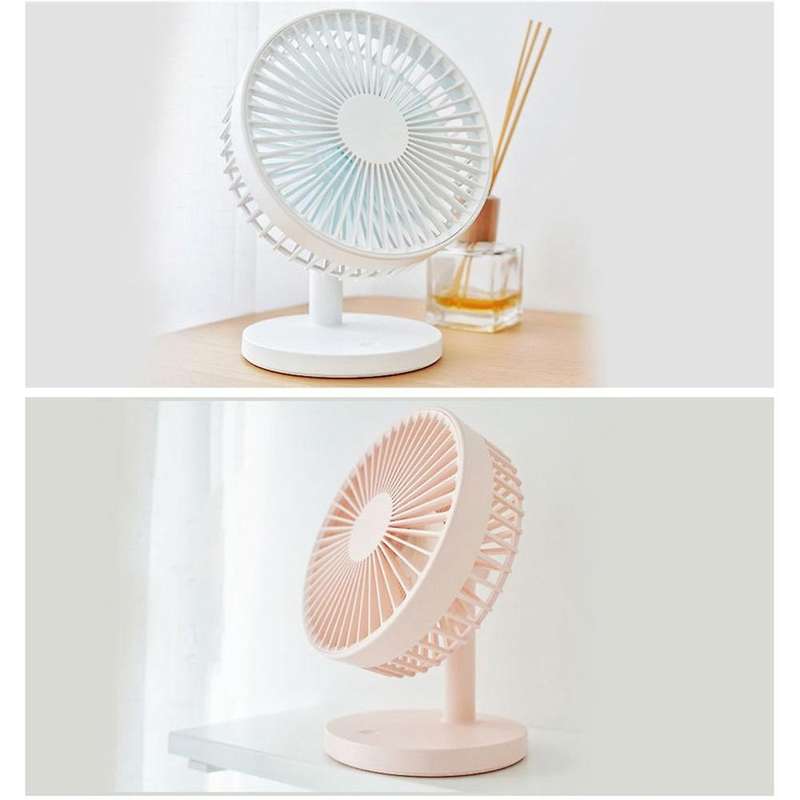USB Desk Fan Rechargeable 2000MAh Battery Operated Desktop Fan Portable Small Fan for Home Office Be