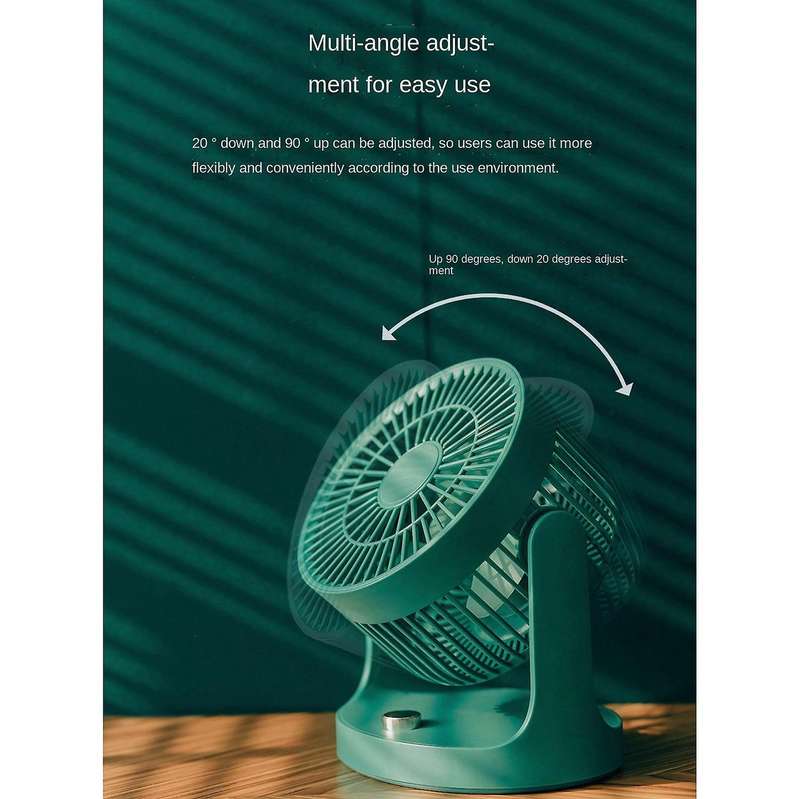 USB Desktop Fan 3 Speed Mini Portable Desktop Cooling Fan for Home Desktop Desk Bedroom 110 Rotation