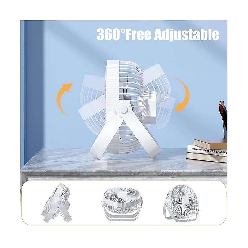 Usb Fan Small Desk Table Fan Silent Powerful Portable Mini Cooling Fan Rechargeable Battery Fan 3 Sp