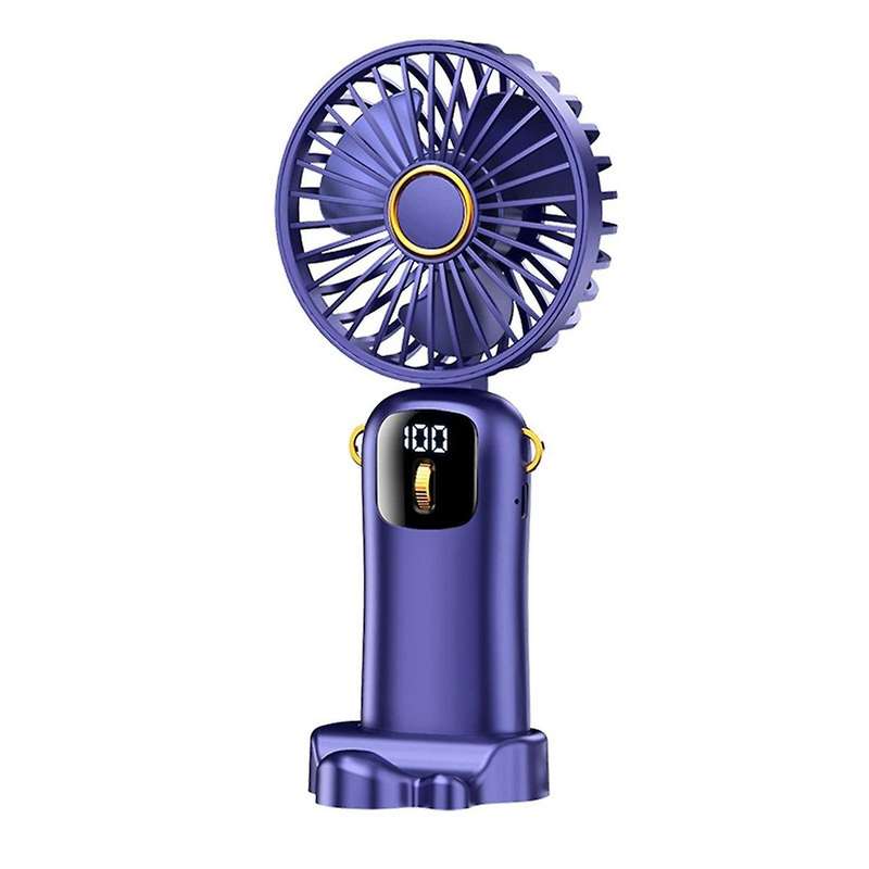 USB Handheld Fan, Mini Portable Desktop Folding Small Fan, Rechargeable Long-Life Fan