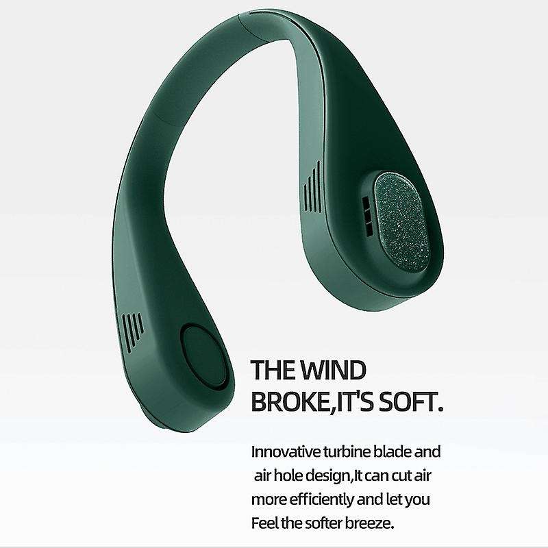 USB Leafless Hanging Neck Fans Portable 3000Mah Rechargable Battery Personal Portable Low Noise Arou