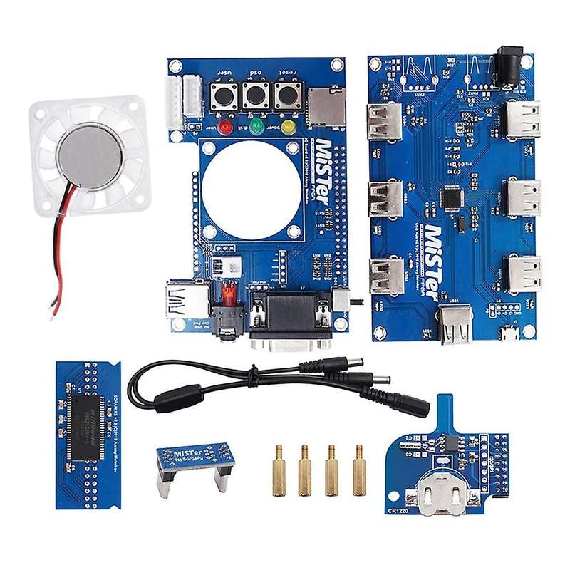 USB HUB V2.1 Extender Board + Mister SDRAM + Mister- + FPGA IO Board with Cooling Fan Set for Terasi