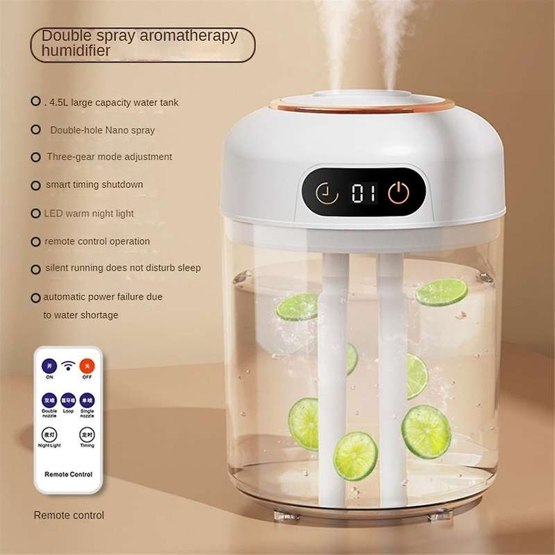 Usb Humidifier Diffuser Essential Oil Diffuser with Atmosphere Light 4500ml Cool Mist Humidifier for